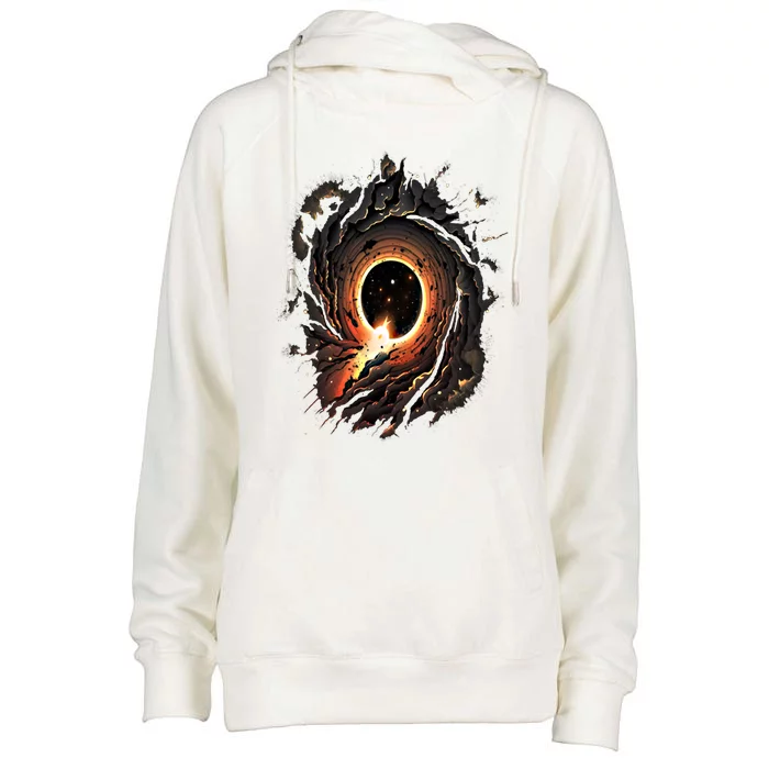 Space Astronaut Surfing Astronomy Space Surfer Gift Womens Funnel Neck Pullover Hood