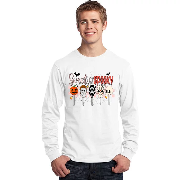 Sweet And Spooky Horror Character Halloween Myers Pumpkin Voorhees Skull Tall Long Sleeve T-Shirt