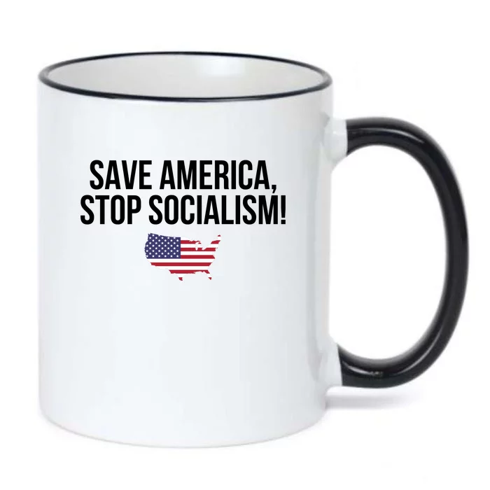 Save America Stop Socialism Black Color Changing Mug