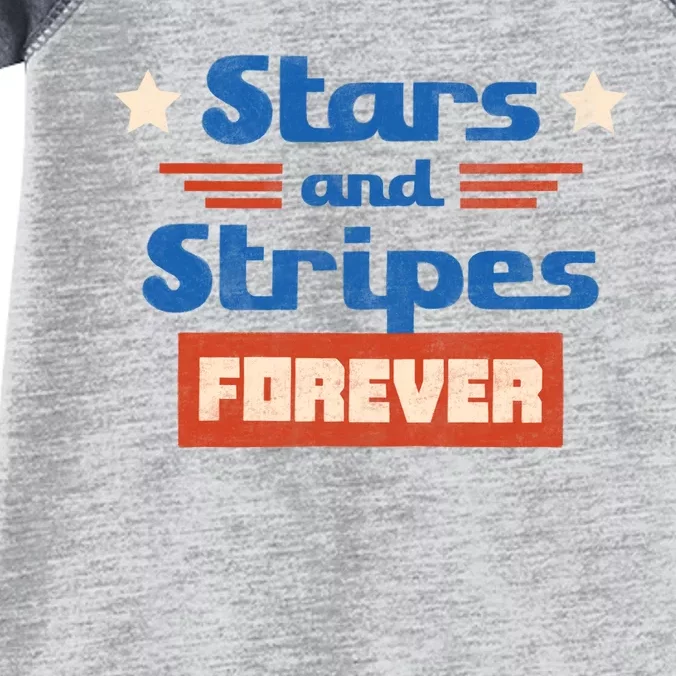 Stars And Stripes Forever Patriotic Holiday Infant Baby Jersey Bodysuit