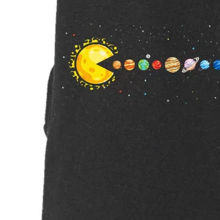 Space Astronomer Science Astronaut Sun Eat Planet Video Game Doggie 3-End Fleece Hoodie