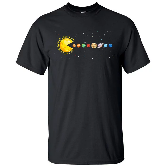 Space Astronomer Science Astronaut Sun Eat Planet Video Game Tall T-Shirt