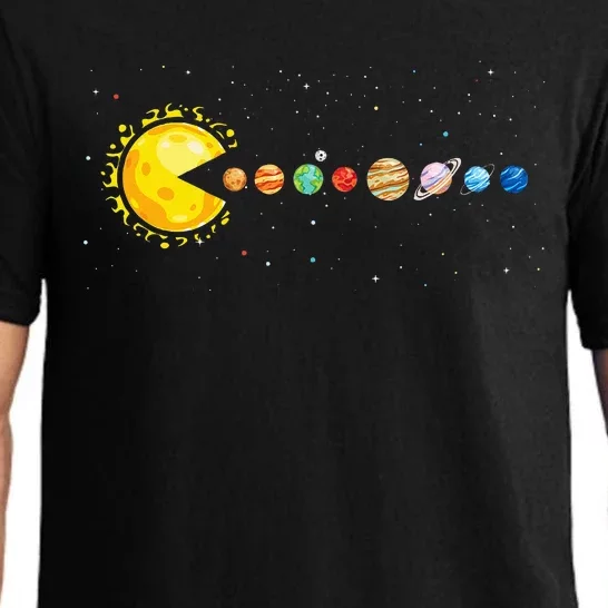 Space Astronomer Science Astronaut Sun Eat Planet Video Game Pajama Set