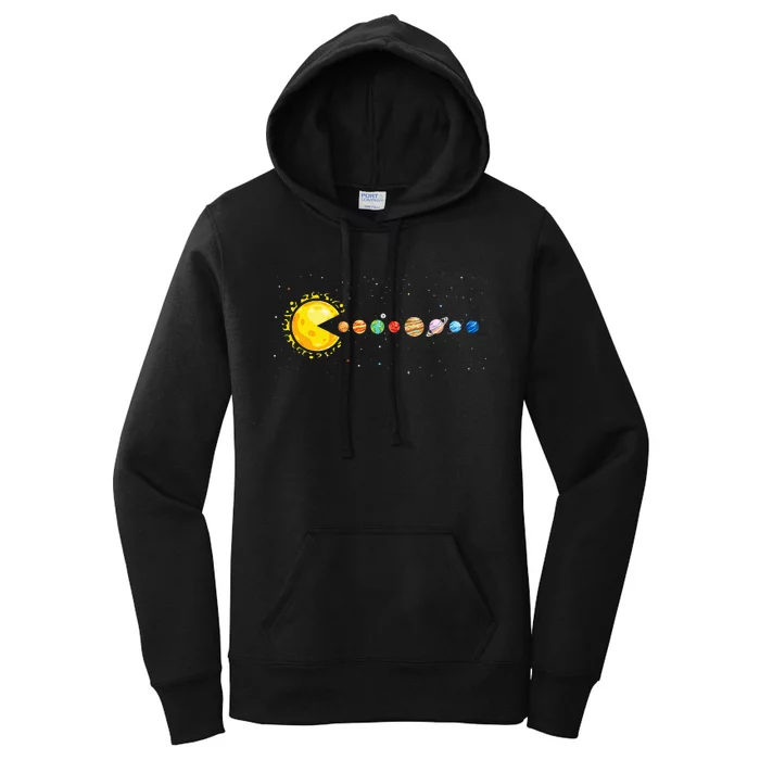 Space Astronomer Science Astronaut Sun Eat Planet Video Game Women's Pullover Hoodie