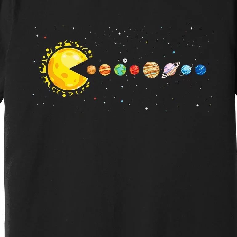 Space Astronomer Science Astronaut Sun Eat Planet Video Game Premium T-Shirt