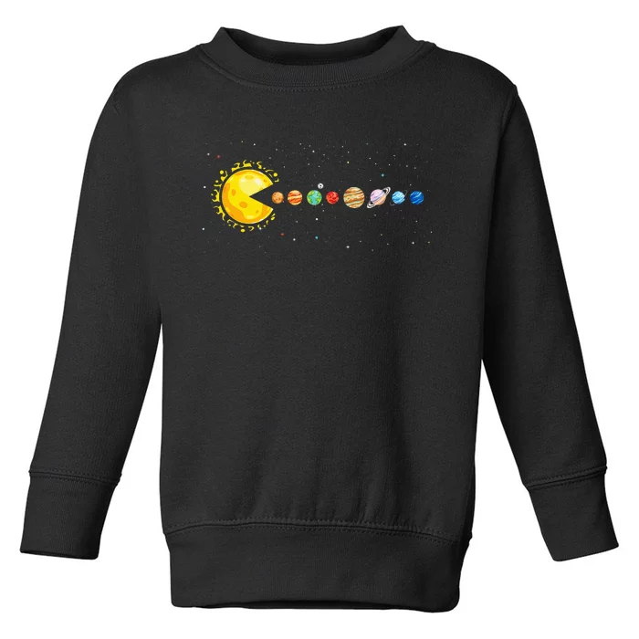 Space Astronomer Science Astronaut Sun Eat Planet Video Game Toddler Sweatshirt