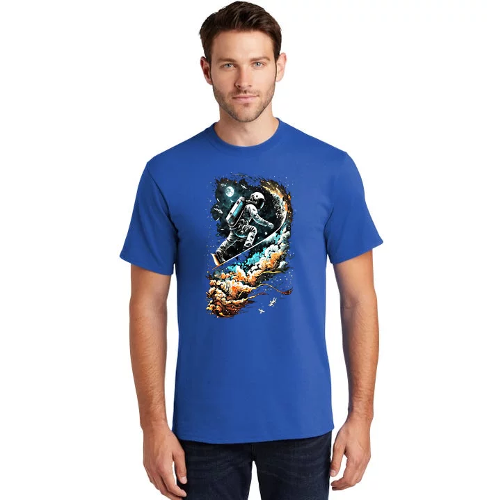 Space Astronaut Surfing Astronomy Space Surfer Gift Tall T-Shirt