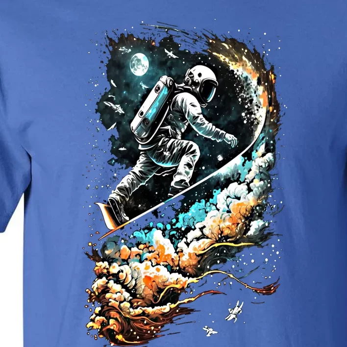 Space Astronaut Surfing Astronomy Space Surfer Gift Tall T-Shirt