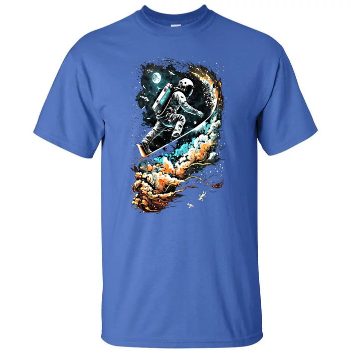 Space Astronaut Surfing Astronomy Space Surfer Gift Tall T-Shirt