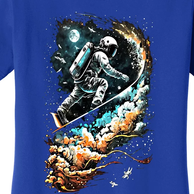 Space Astronaut Surfing Astronomy Space Surfer Gift Women's T-Shirt