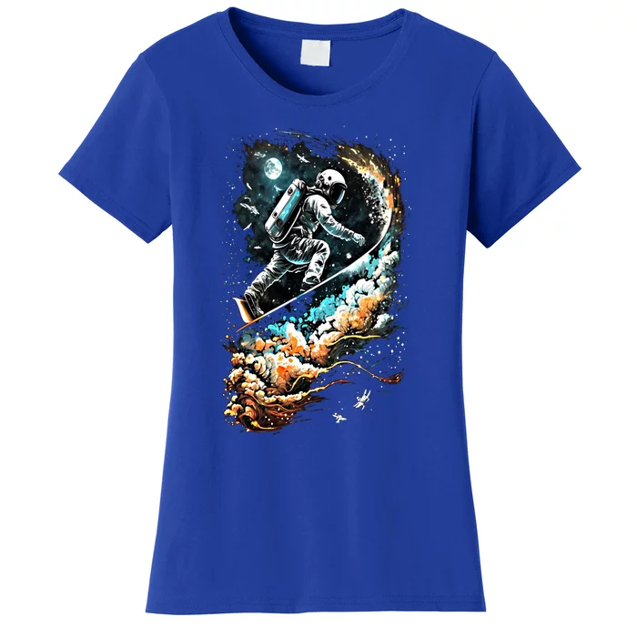 Space Astronaut Surfing Astronomy Space Surfer Gift Women's T-Shirt