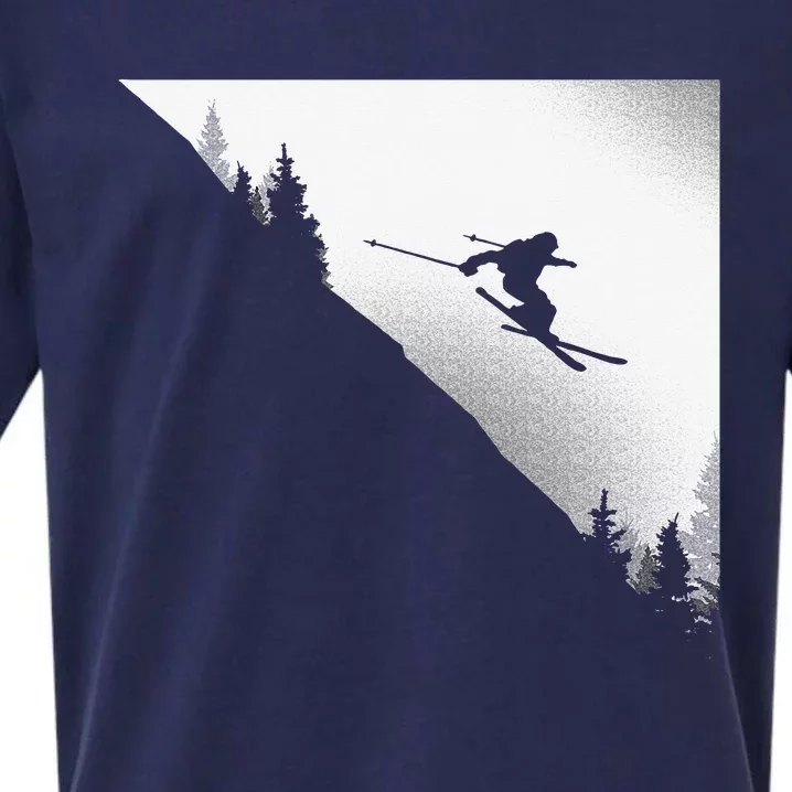 Ski Apparel Skiing Skier Ski Sueded Cloud Jersey T-Shirt