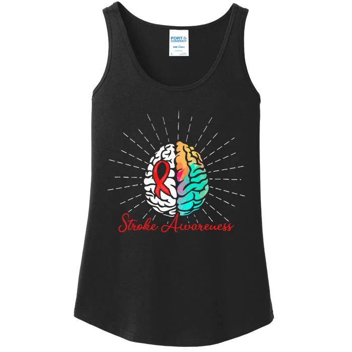 Stroke Awareness Survivor Treatment Strong Warrior Ladies Essential Tank