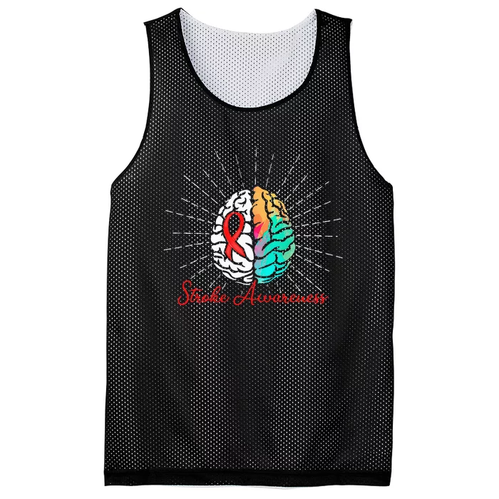 Stroke Awareness Survivor Treatment Strong Warrior Mesh Reversible Basketball Jersey Tank