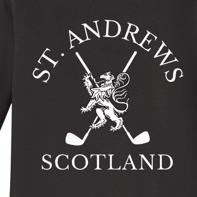 St. Andrews Scotland Golf Fan Baby Long Sleeve Bodysuit