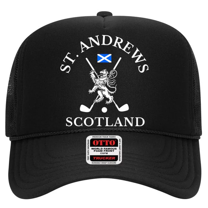 St. Andrews Scotland Golf Fan High Crown Mesh Trucker Hat