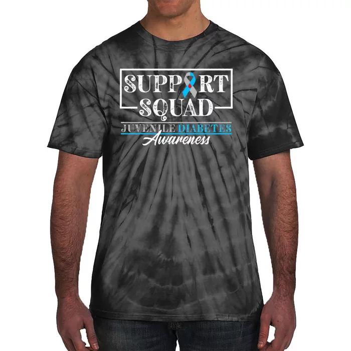 Support Awareness Squad I Juvenile T1D Type 1 Diabetes Tie-Dye T-Shirt