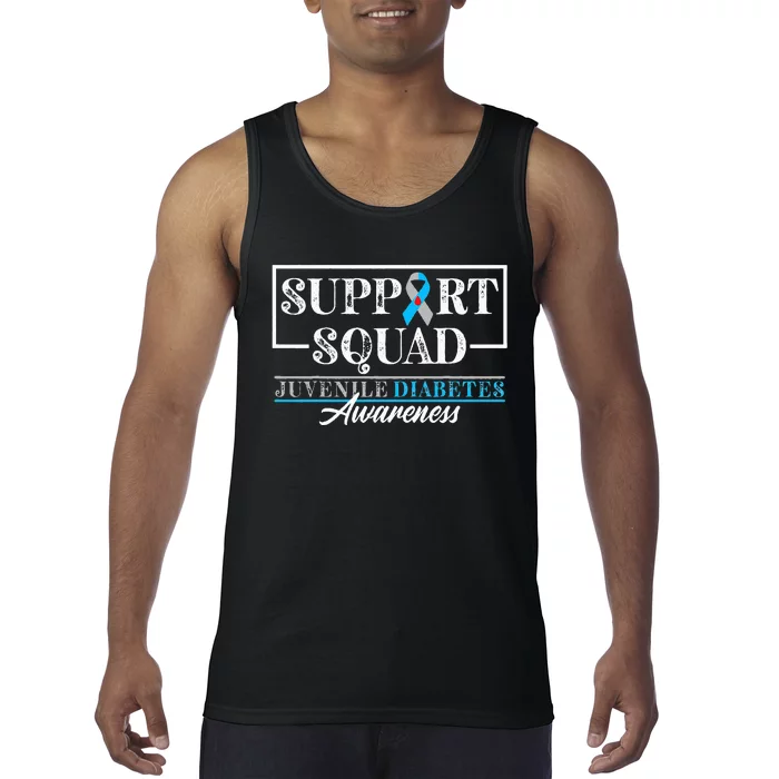 Support Awareness Squad I Juvenile T1D Type 1 Diabetes Tank Top