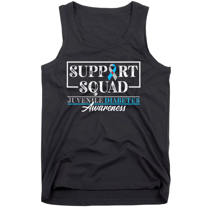 Support Awareness Squad I Juvenile T1D Type 1 Diabetes Tank Top