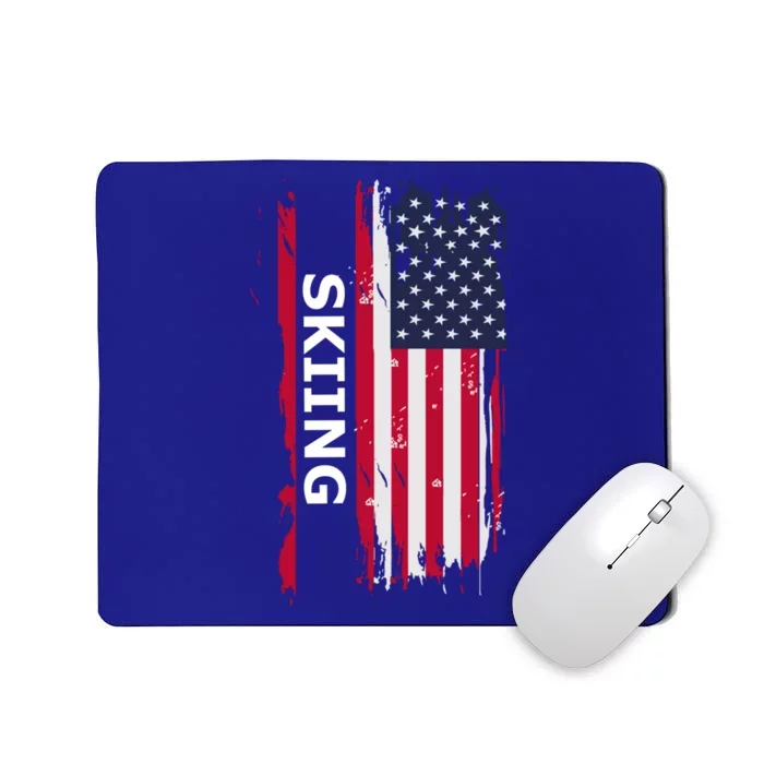 Skiing And Skiers Usa Gift Mousepad