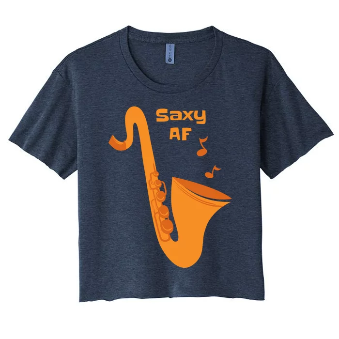 Saxy AF Women's Crop Top Tee