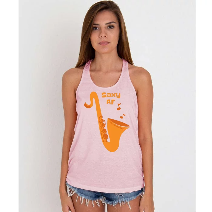 Saxy AF Women's Knotted Racerback Tank