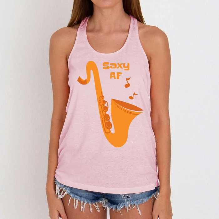 Saxy AF Women's Knotted Racerback Tank