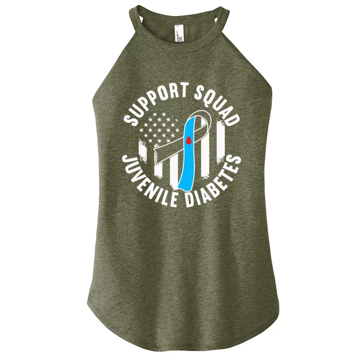 Support Awareness Squad I Juvenile T1D Type 1 Diabetes Women’s Perfect Tri Rocker Tank