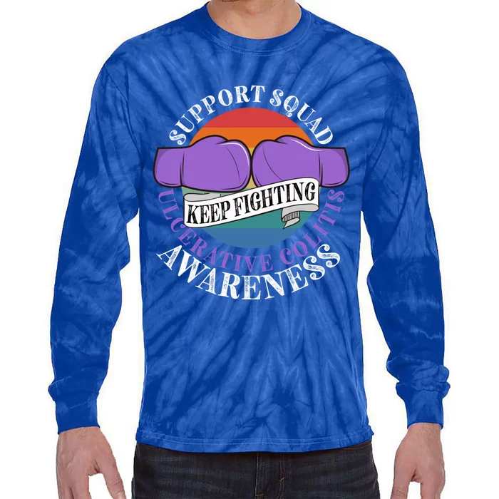 Support Awareness Squad I Ulcerative Colitis Ulcerosa Tie-Dye Long Sleeve Shirt