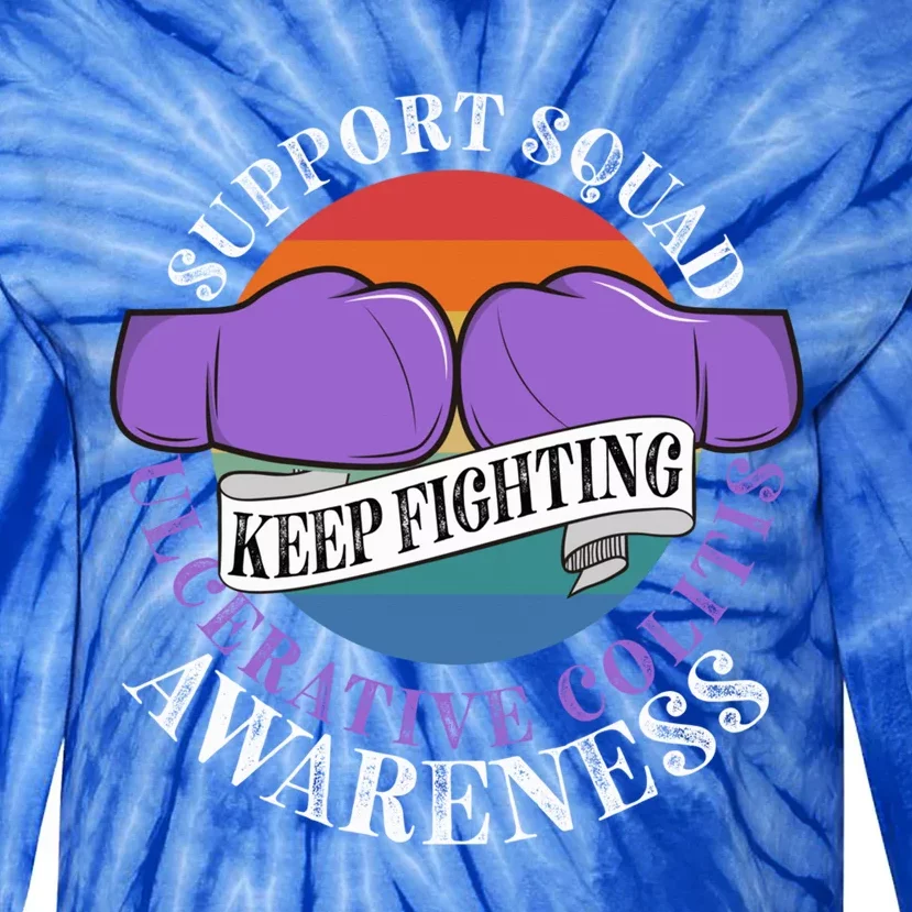 Support Awareness Squad I Ulcerative Colitis Ulcerosa Tie-Dye Long Sleeve Shirt