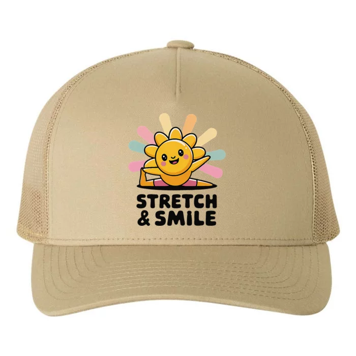 Stretch And Smile Kawaii Sun Yoga Yupoong Adult 5-Panel Trucker Hat