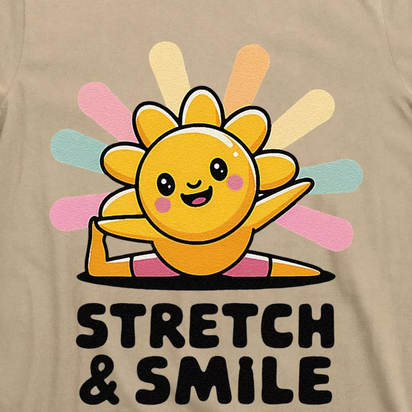 Stretch And Smile Kawaii Sun Yoga T-Shirt