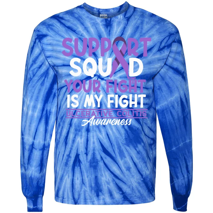 Support Awareness Squad I Ulcerative Colitis Ulcerosa Tie-Dye Long Sleeve Shirt