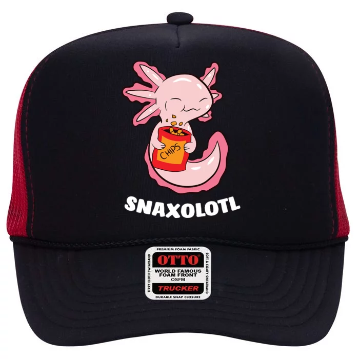 Snaxolotl Axolotls High Crown Mesh Trucker Hat