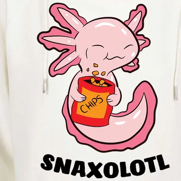 Snaxolotl Axolotls Womens Funnel Neck Pullover Hood