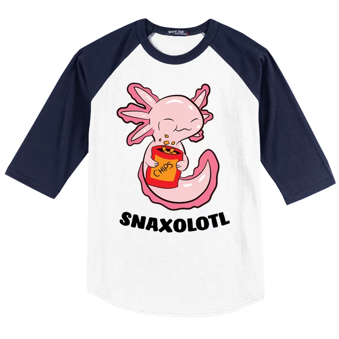 Snaxolotl Axolotls Baseball Sleeve Shirt