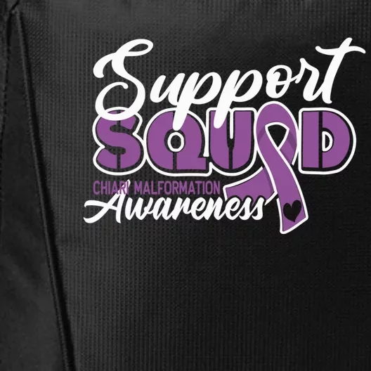 Support Awareness Squad I CM Cerebellum Chiari Malformation City Backpack