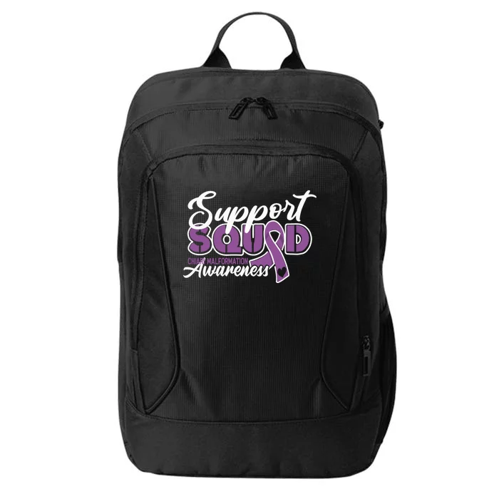 Support Awareness Squad I CM Cerebellum Chiari Malformation City Backpack