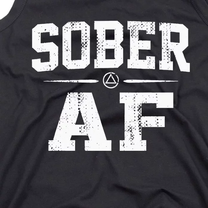 Sober AF Sobriety AA Alcoholics Anonymous Recovery Addiction Tank Top