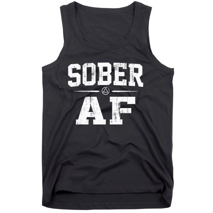 Sober AF Sobriety AA Alcoholics Anonymous Recovery Addiction Tank Top