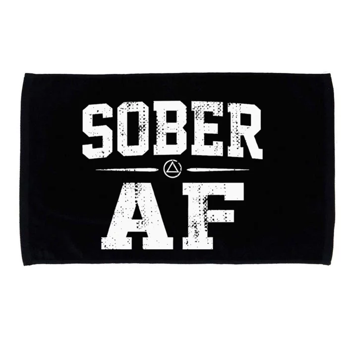 Sober AF Sobriety AA Alcoholics Anonymous Recovery Addiction Microfiber Hand Towel