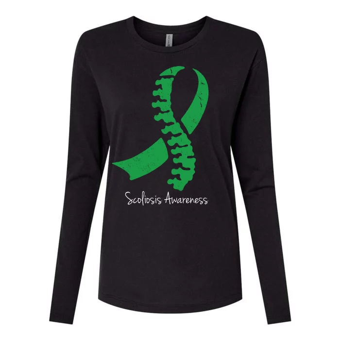 Scoliosis Awareness Womens Cotton Relaxed Long Sleeve T-Shirt