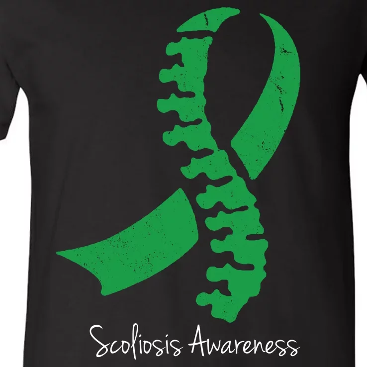 Scoliosis Awareness V-Neck T-Shirt