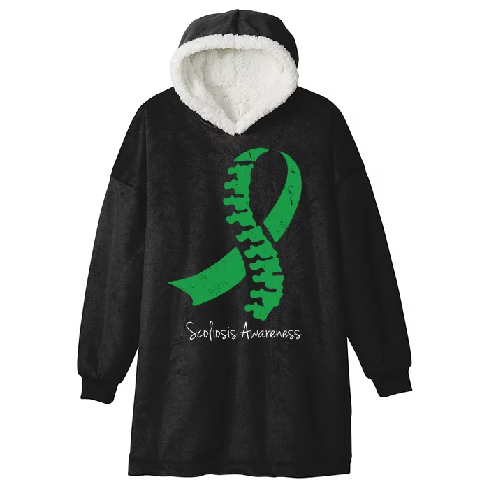 Scoliosis Awareness Hooded Wearable Blanket