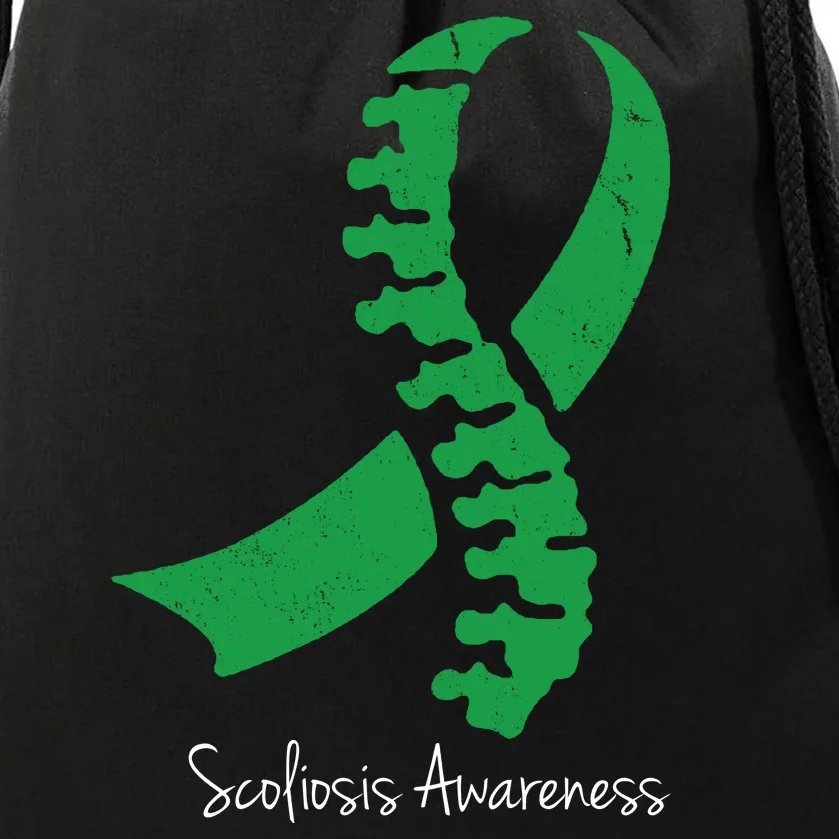 Scoliosis Awareness Drawstring Bag