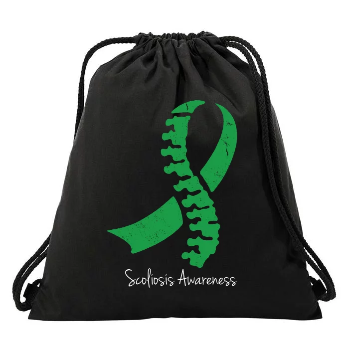 Scoliosis Awareness Drawstring Bag