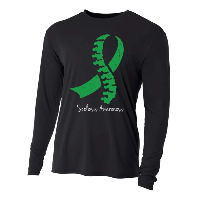 Scoliosis Awareness Cooling Performance Long Sleeve Crew