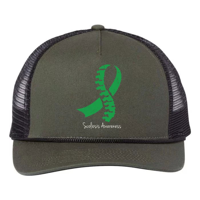 Scoliosis Awareness Retro Rope Trucker Hat Cap