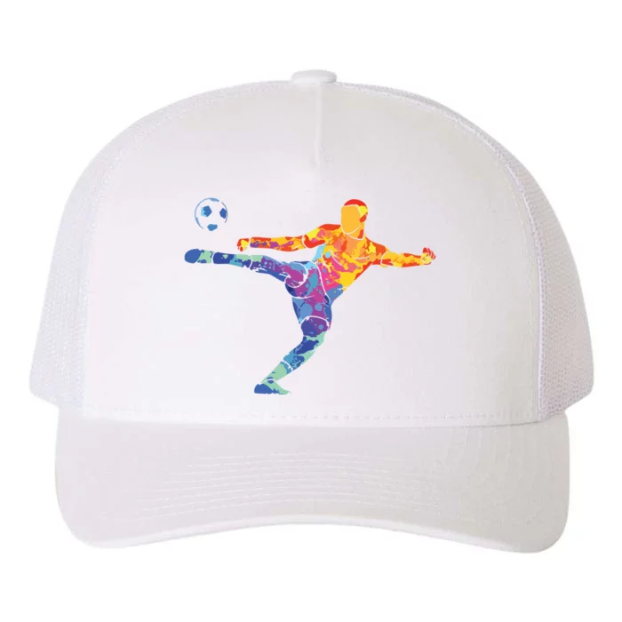 Soccer Athlete Sports Drawing Yupoong Adult 5-Panel Trucker Hat