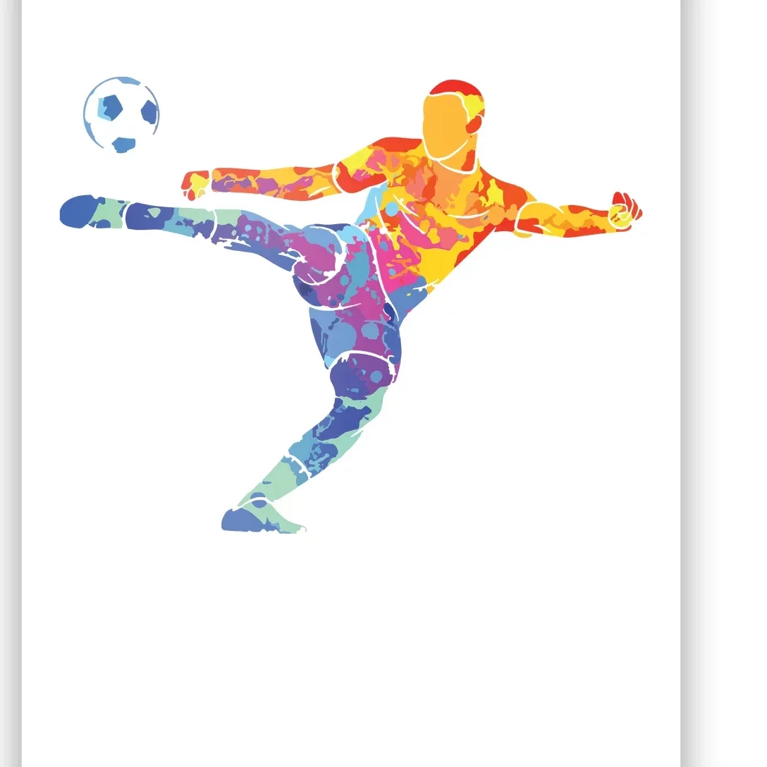 Soccer Athlete Sports Drawing Poster